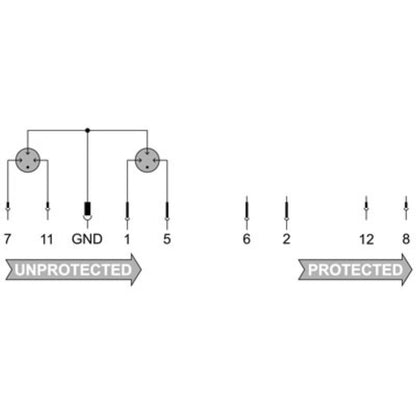 8924590000 - 2-Channel Surge Protector, 69mm Depth, UL Certified