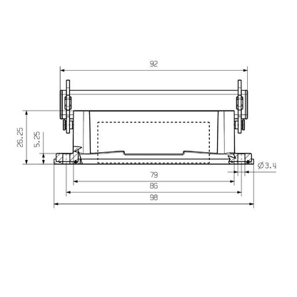 1664920000 - IP65 Rated Die-Cast Aluminum Housing, 98mm Depth