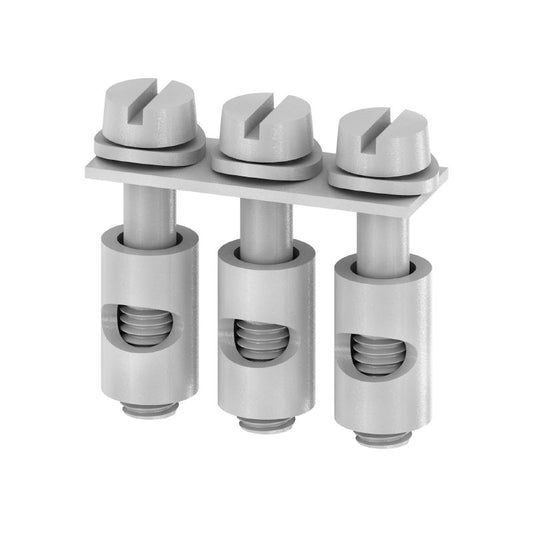 0337100000 - 6mm Grey Cross-Connector, 3 Poles, 24A Rated  (Pack of 50)