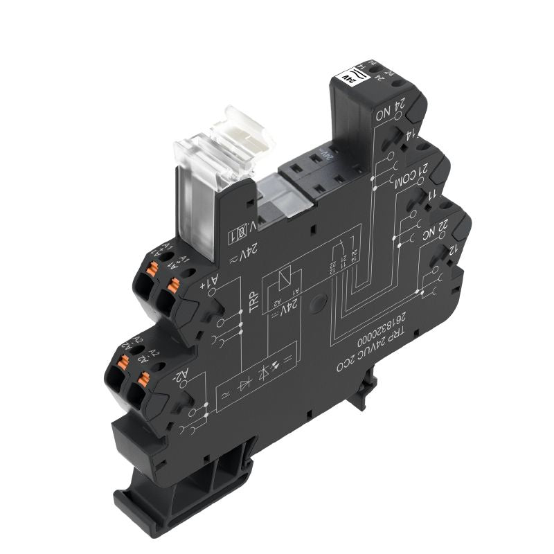 2680980000 - 24V Relay Socket with Dual Contacts, 87.8mm Depth  (Pack of 10)