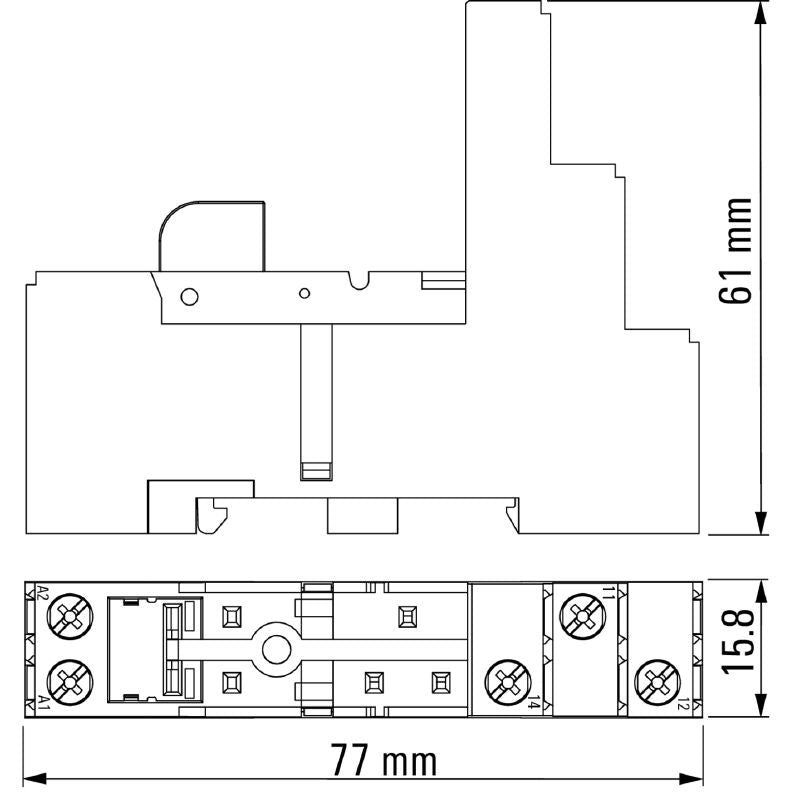 8869470000 - SRC-I Relay Socket with 1 CO Contact, 12A Rating  (Pack of 10)