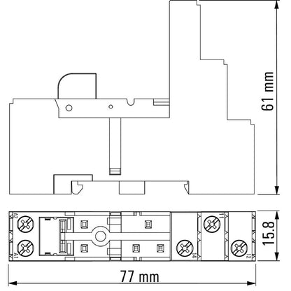 8869470000 - SRC-I Relay Socket with 1 CO Contact, 12A Rating  (Pack of 10)