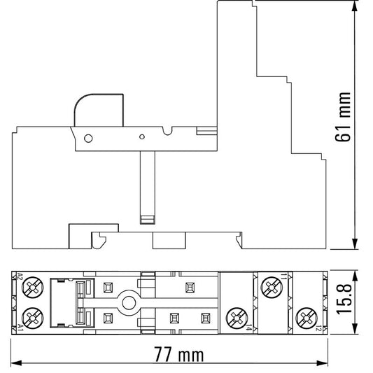 8869470000 - SRC-I Relay Socket with 1 CO Contact, 12A Rating  (Pack of 10)
