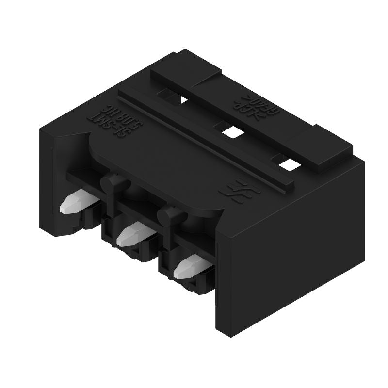 1775932001 - 5.08mm 3-Pole Black Male Header Connector Set of 100  (Pack of 100)