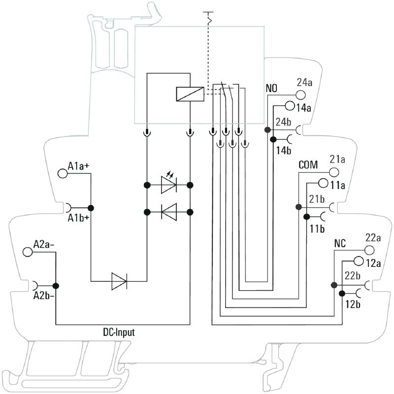 2988340000 - 24V DC Relay Module with 2 CO Contacts and Test Button  (Pack of 5)