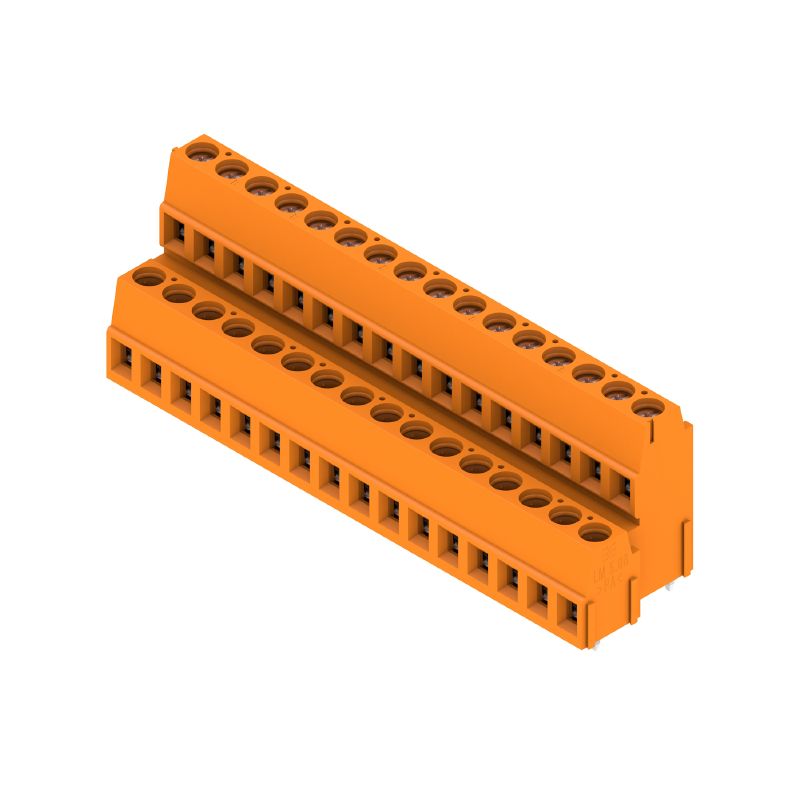 1768990000 - 5.08mm PCB Terminal 90-Degree, 32 Poles, Tinned Orange  (Pack of 12)