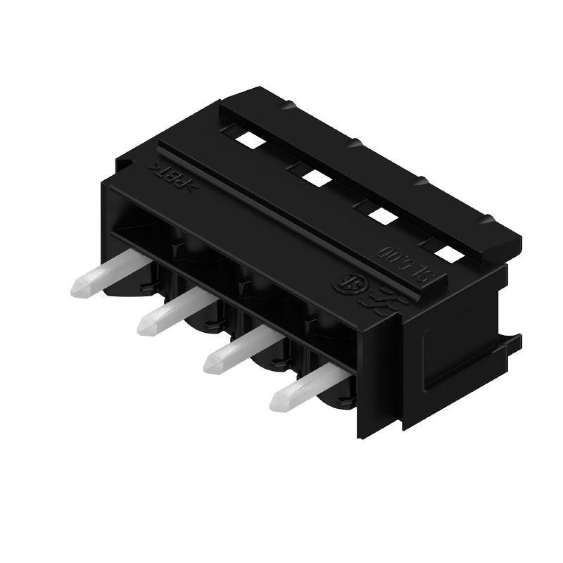 1596130000 - 5mm 4-Pole Male PCB Connector, THT Solder, 180° Angle  (Pack of 100)