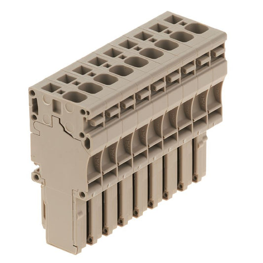 1855060000 - Z-Series Beige Plug-in Connector with Tension-Clamp Design  (Pack of 10)