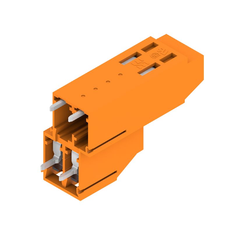 1934290000 - 4-Pole Orange PCB Terminal, 5.08mm Pitch, 90° Angle  (Pack of 50)