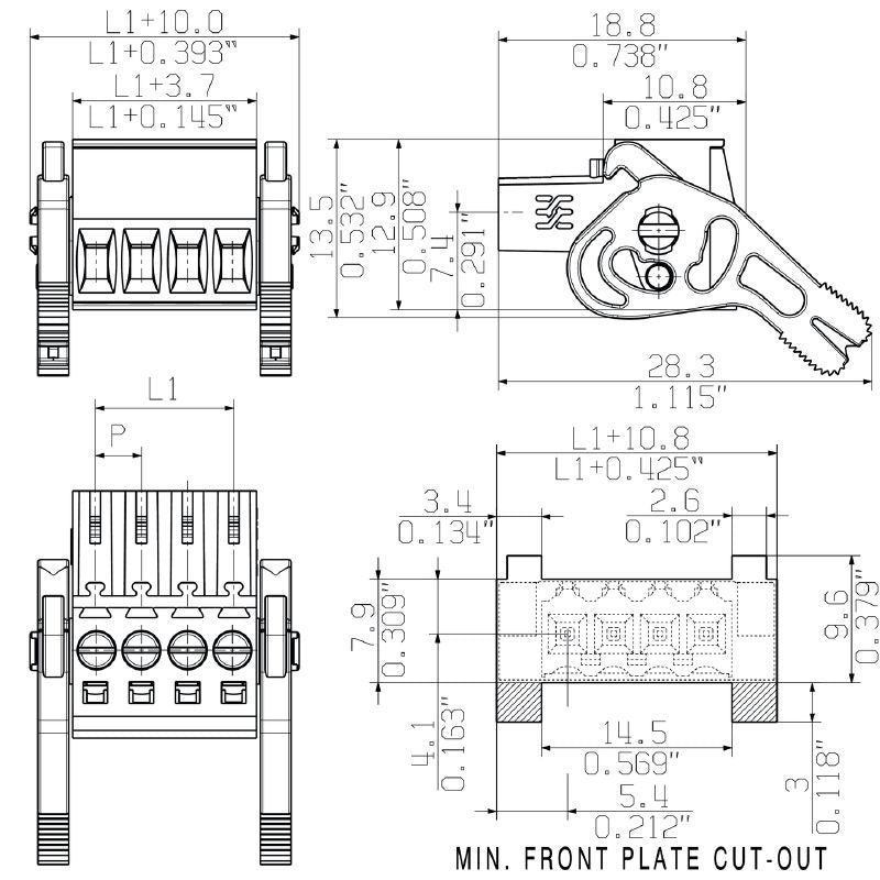 1530990000 - 3.50mm Female PCB Connector with 180° Angle, 2 Poles  (Pack of 132)