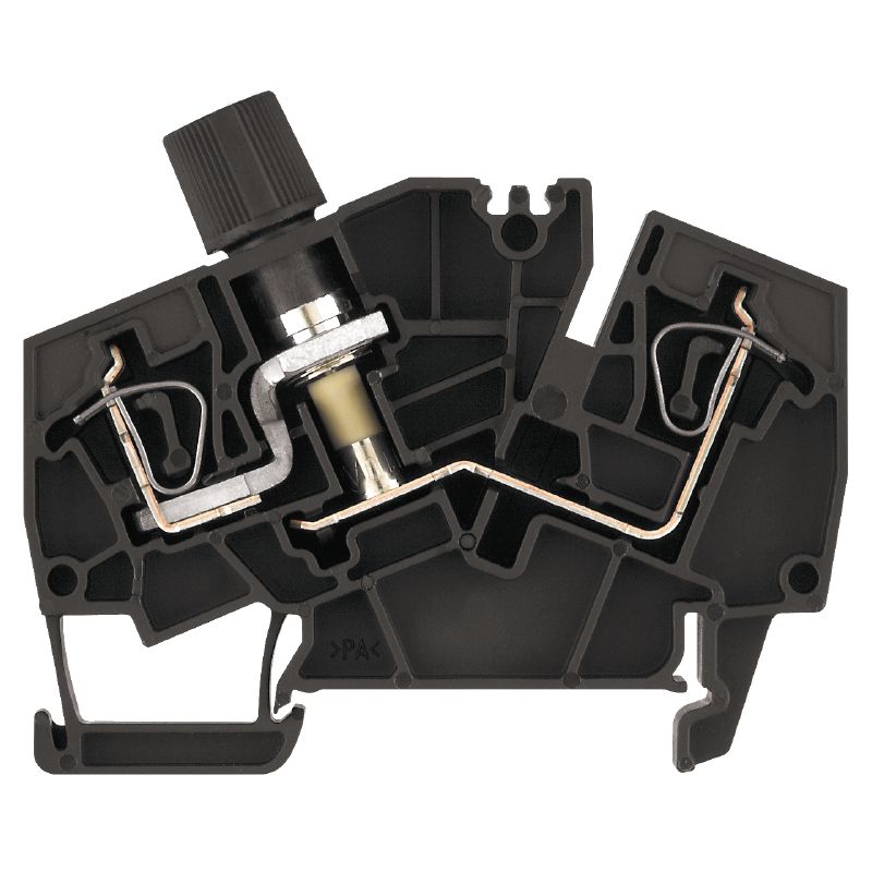 1826050000 - Black 2.5mm² Fuse Terminal with Tension-Clamp Connection  (Pack of 20)