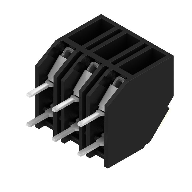 1885030000 - 5.08mm 3-Pole PCB Terminal, 135° Angle, Black  (Pack of 38)