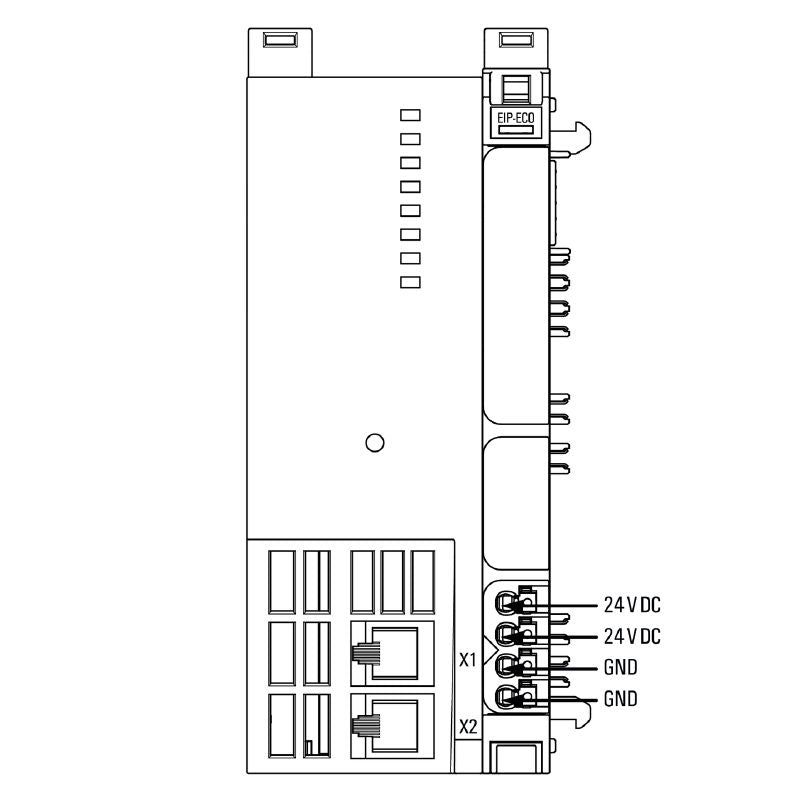 2799510000 - UR20 Fieldbus Coupler, IP20, Ethernet, 76mm Depth