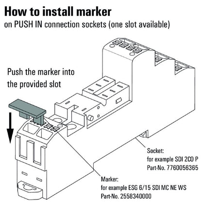 7760056365 - 8A Relay Socket with Push-In Connection  (Pack of 20)