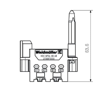 2736970000 - 56.32g Diecast Zinc Connector with Long Guiding Pin