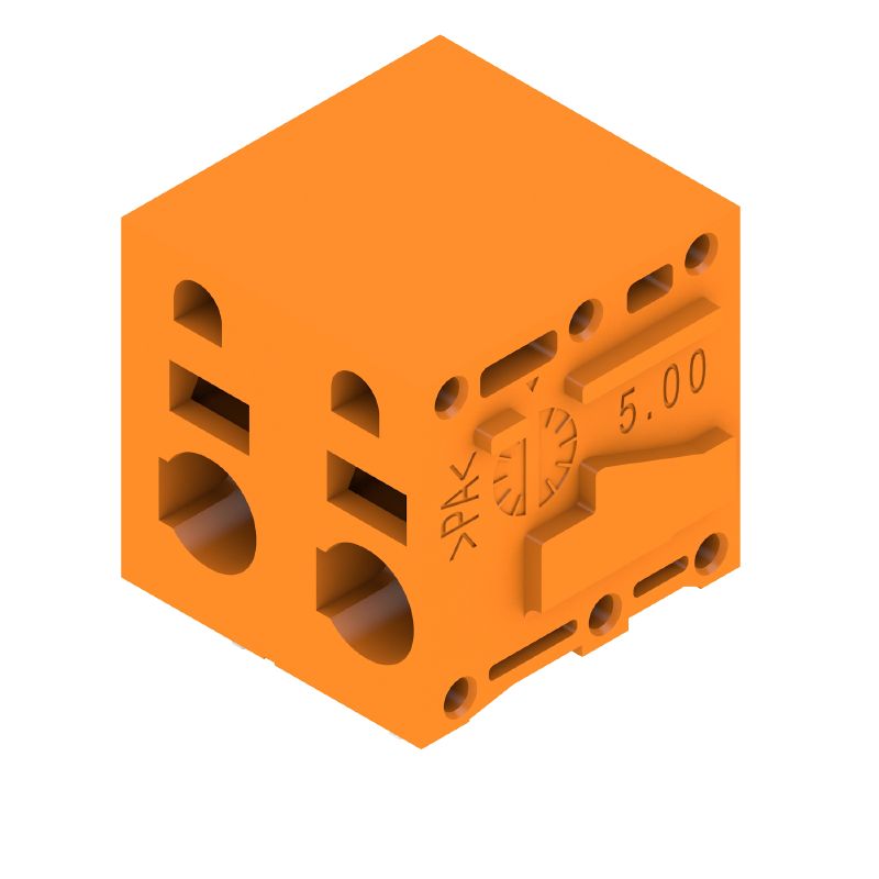 2667420000 - 3.5mm Orange PCB Terminals with 7.5mm Spacing, 90° Angled  (Pack of 100)