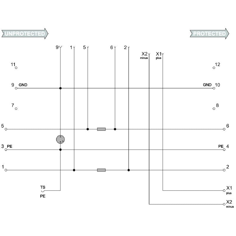8951740000 - Compact Flange-Mounted Surge Protector, 69mm Deep, UL Certified
