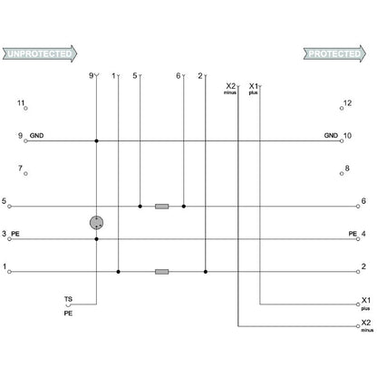 8951740000 - Compact Flange-Mounted Surge Protector, 69mm Deep, UL Certified