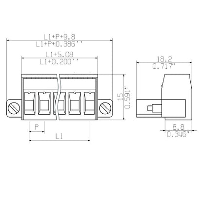 2647970000 - 5-Pole 5.08mm Connection Device with Clamping Yoke  (Pack of 105)