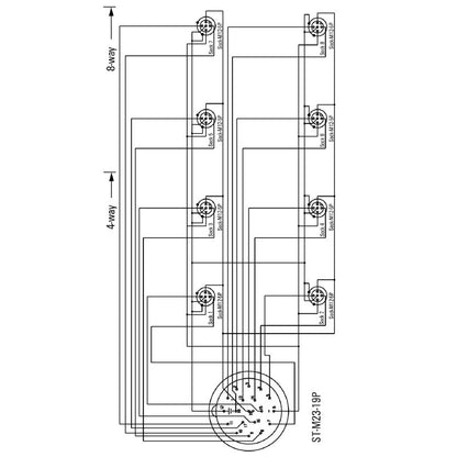 1861540000 - 19-Pole M23 Connector, 10-50V, RoHS Compliant