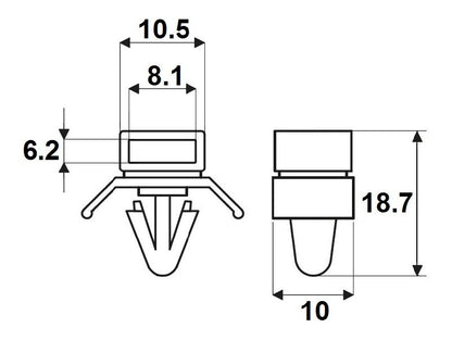 1279200000 - UV-Resistant Plastic Cable Ties, 6.2 x 8.1mm, 80N Strength  (Pack of 100)