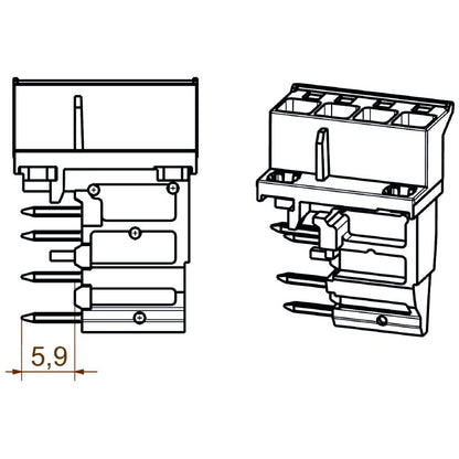1069810000 - 5.00mm 4-Pole PCB Connector, Left Male Header, Black  (Pack of 130)