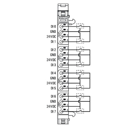 1315370000 - UR20 Digital Input Module, 8-Channel, -20°C to 60°C Operating Temp