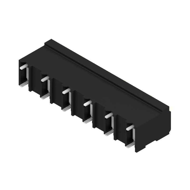 1874390000 - 7.62mm 6-Pole Black PCB Terminal with 1.5mm Solder Pins  (Pack of 175)
