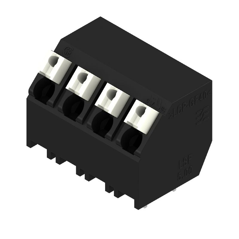 1079670000 - 5.00mm 4-Pole PCB Terminal, 135° Angle, Black  (Pack of 190)