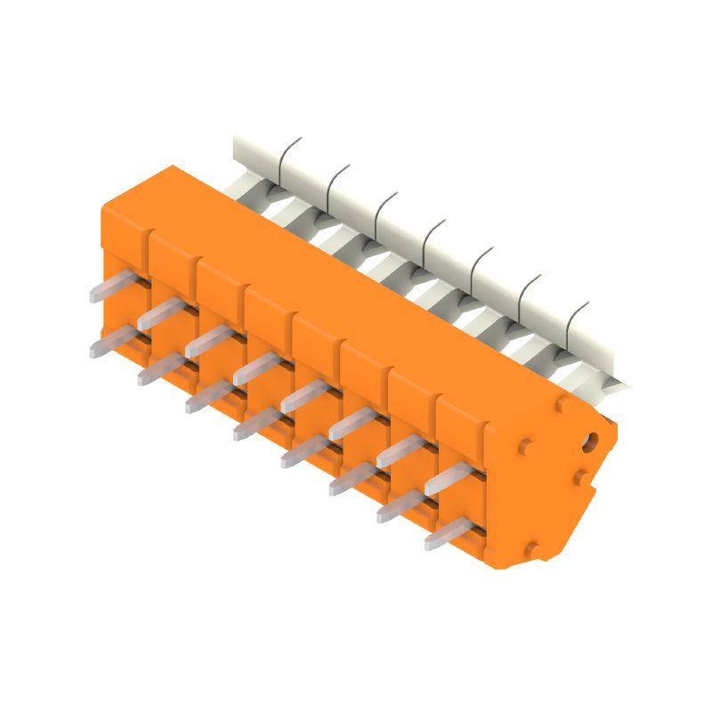 1914790000 - 5mm Wide Orange Circuit Board Terminal with 8 Poles  (Pack of 100)
