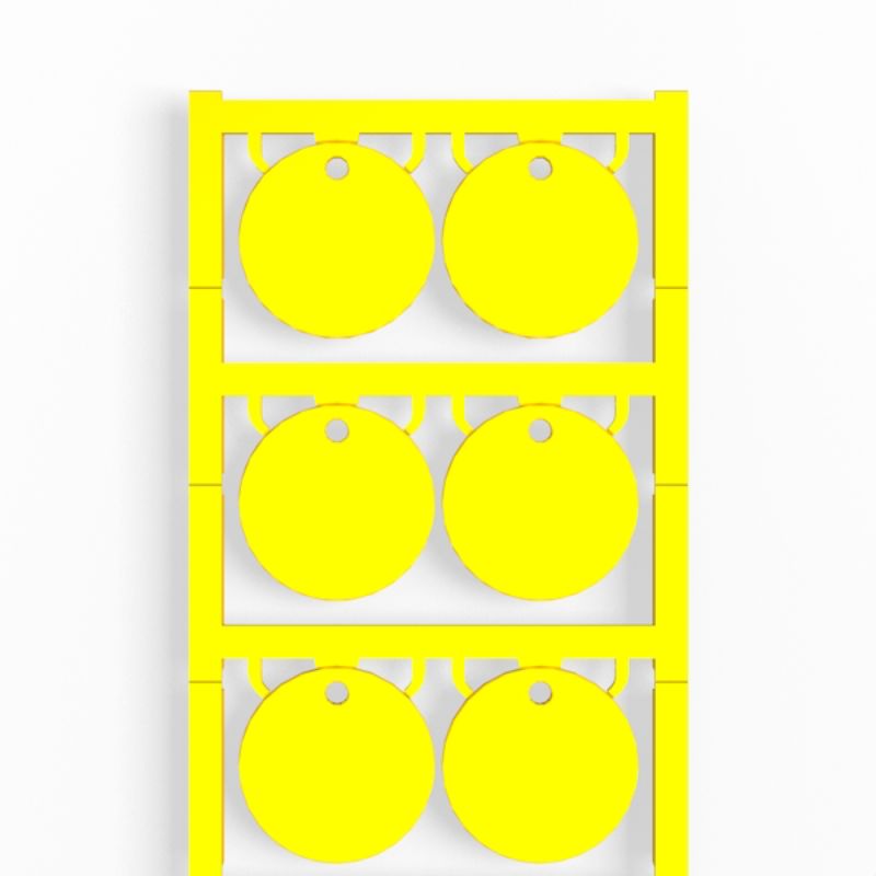 1266130000 - Yellow ClipCard Marker 30x30mm with 3.5mm Hole  (Pack of 60)