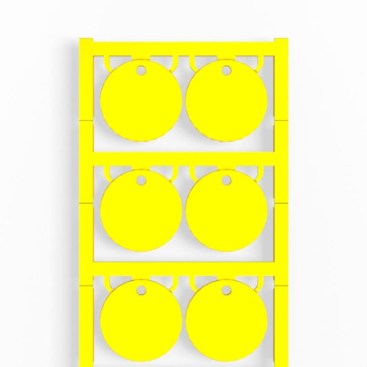 1266130000 - Yellow ClipCard Marker 30x30mm with 3.5mm Hole  (Pack of 60)