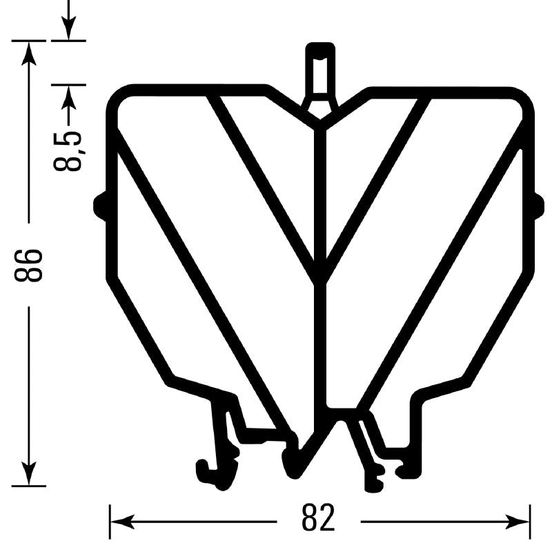 0485760000 - Beige PA 66 Terminal Plate, 82mm x 86.5mm, UL 94 V-2  (Pack of 20)