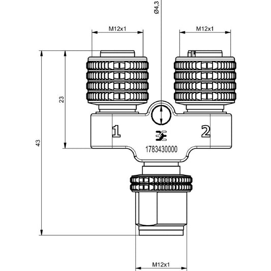 1783430000 - Durable IP67 M12 Plug Connector, 4A, RoHS Compliant