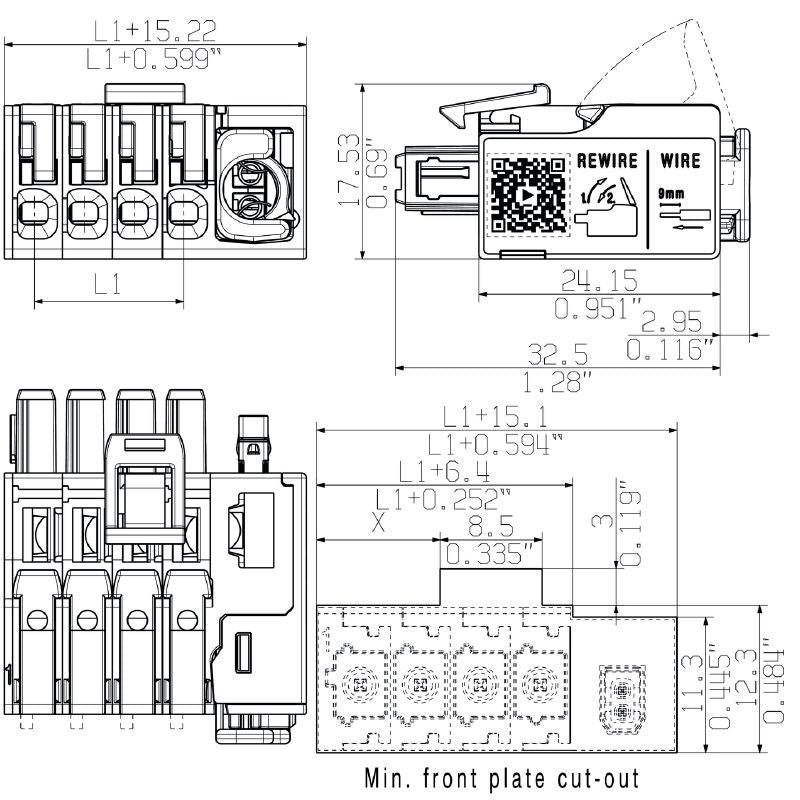 2741900000 - 5mm 4-Pole PCB Connector, RoHS Compliant, 60-Pack  (Pack of 60)