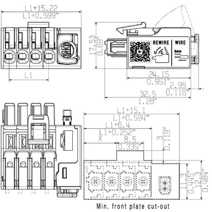 2741900000 - 5mm 4-Pole PCB Connector, RoHS Compliant, 60-Pack  (Pack of 60)