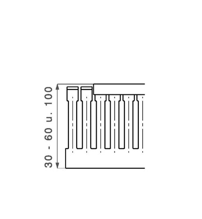 2589330000 - 2000mm PVC Cable Duct, 100mm x 60mm, RoHS Compliant  (Pack of 16)