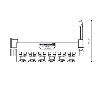2737030000 - 6-Slot ModuPlug Component with Diecast Zinc, 500 Cycles