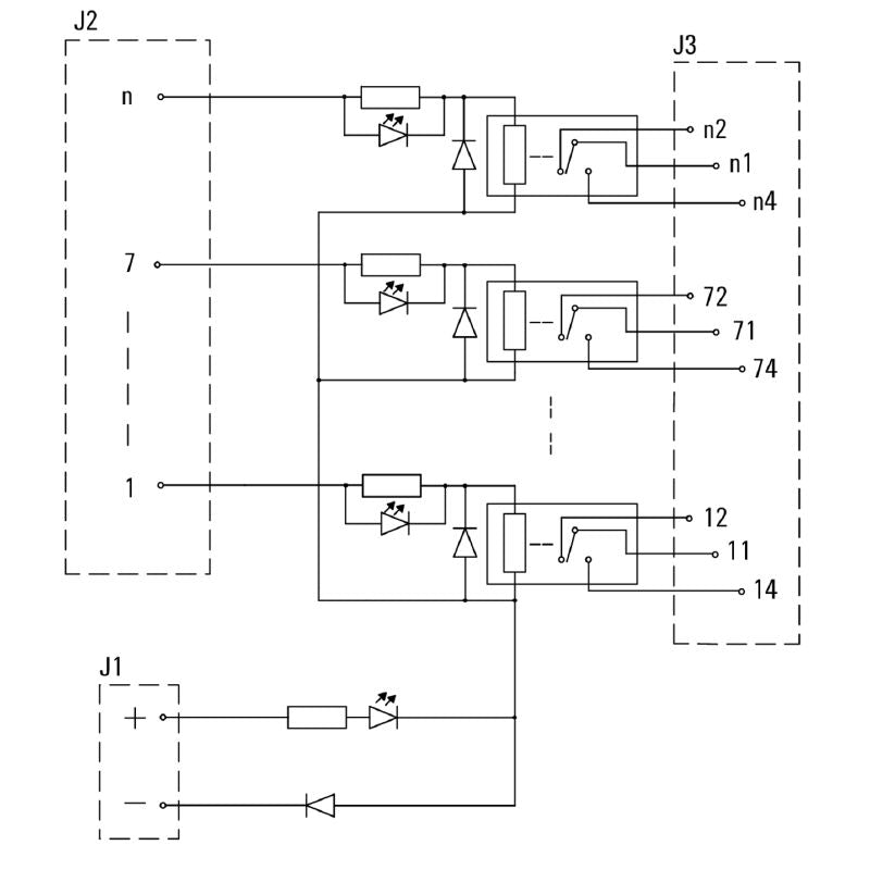 1457050000 - 24V DC Relay with Tension-Clamp Connection, 4.5A Output