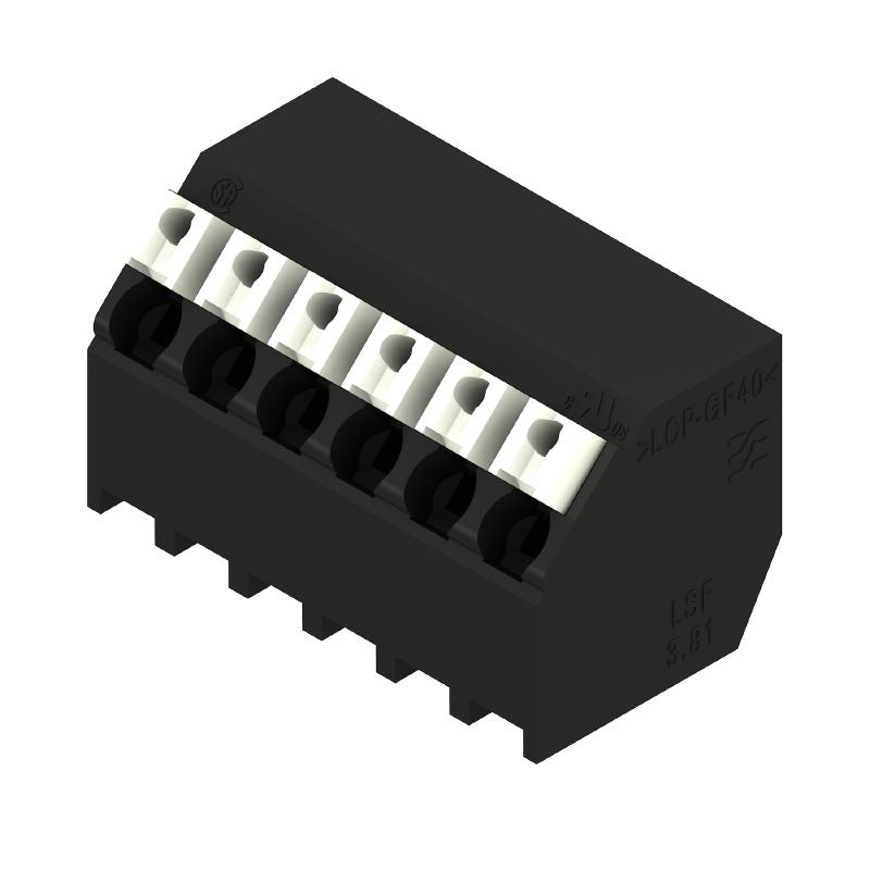 1888490000 - 3.81mm Black PCB Terminals, 6 Poles, 135° Angle  (Pack of 190)