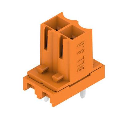 1376310000 - 3.50mm 2-Pole PCB Connector, Angled 180°, Orange  (Pack of 75)