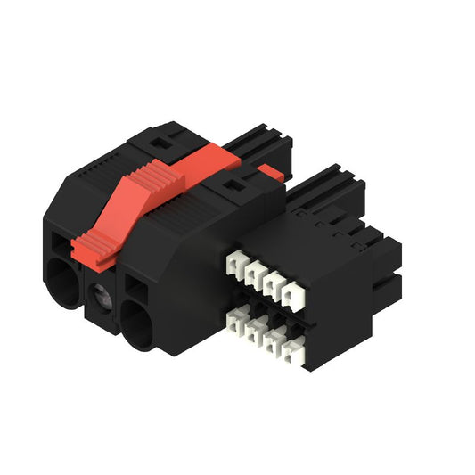 1157100000 - 2-Pole 7.62mm Female PCB Connector, 180° Angle, Push In  (Pack of 40)