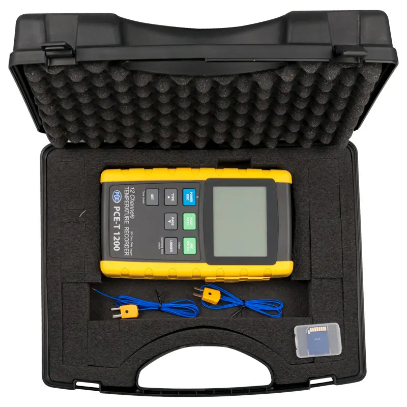 PCE-T 1200 - 12-Channel Datalogging Climate Meter with LCD Display