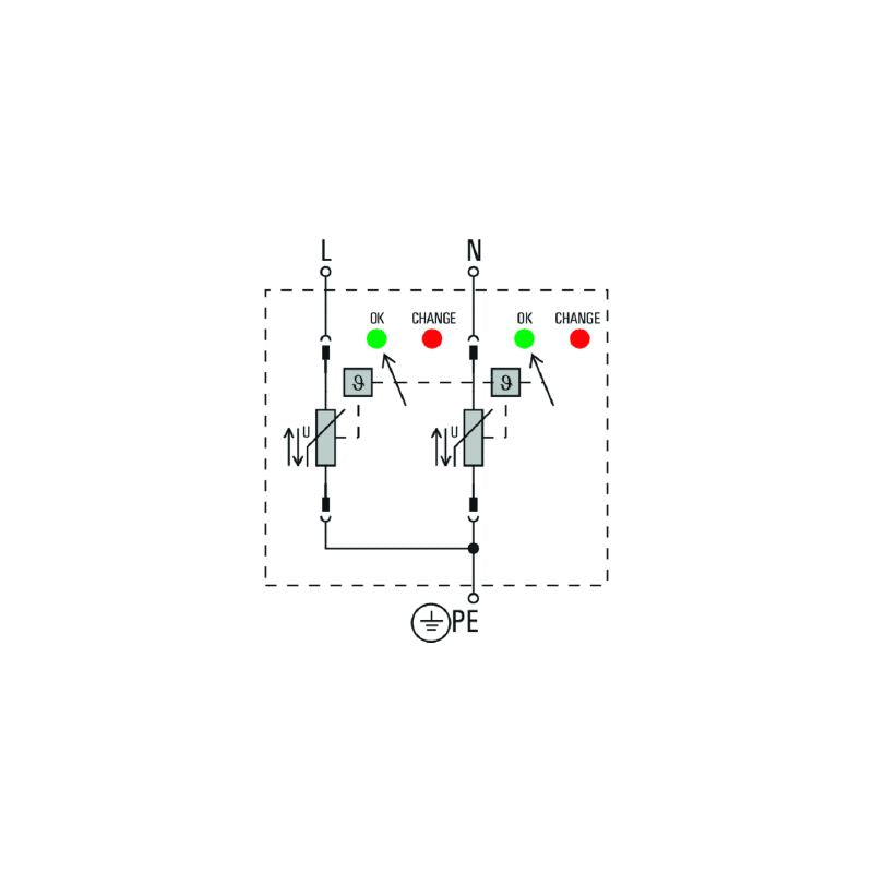 2736280000 - Low Voltage Surge Arrester for Single-Phase Systems