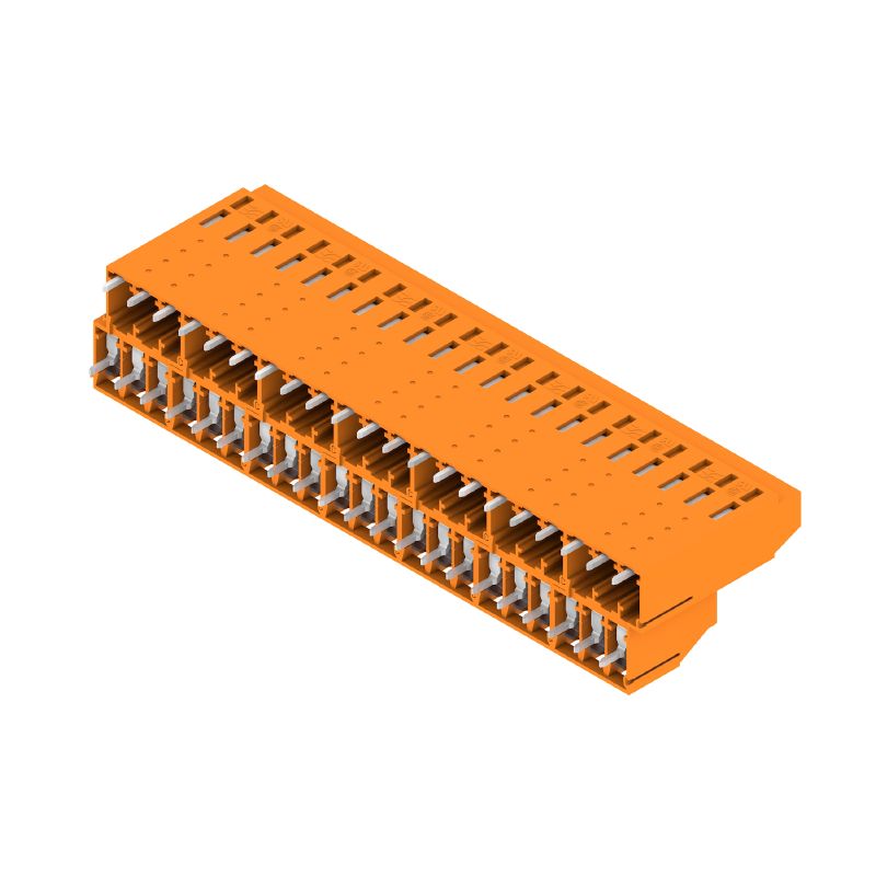 1977440000 - 5mm PCB Terminal, 42 Poles, 90° Angle, Tinned Orange  (Pack of 10)