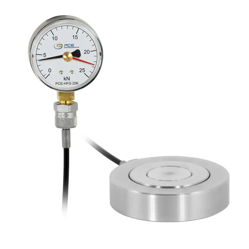 PCE-HFG 25K-E100 - Compact Force Gage with Drag Pointer and Hydraulic Measurement