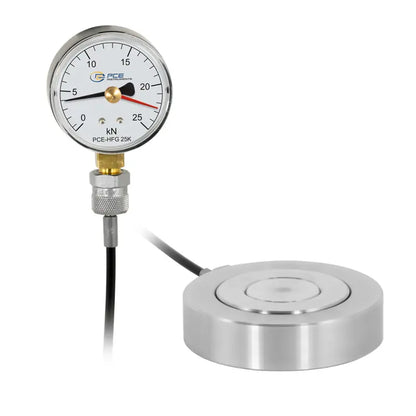 PCE-HFG 25K-E100 - Compact Force Gage with Drag Pointer and Hydraulic Measurement