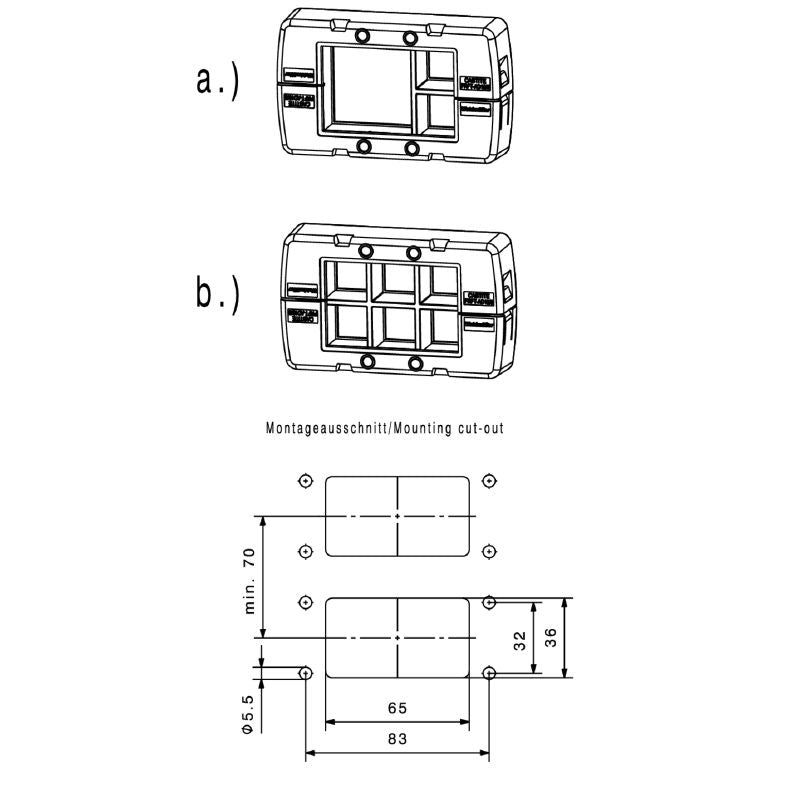 2891500000 - IP66 Cable Entry System, 64mm x 106mm, Temp Resistant