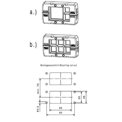 2891500000 - IP66 Cable Entry System, 64mm x 106mm, Temp Resistant