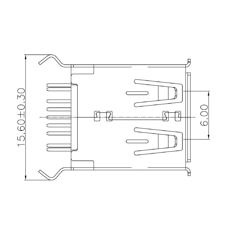 1549730000 - 5 Gbps USB 3.0 PCB Connector with 8 Poles  (Pack of 500)